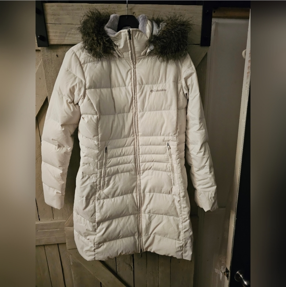 Columbia Winter Jacket White + Light Grey